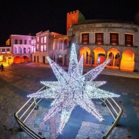 Espectáculo de luces y villancicos en la Plaza Alta de Badajoz