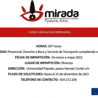 La Diputación de Badajoz impulsa una acción formativa de “Simulación empresarial” en Olivenza