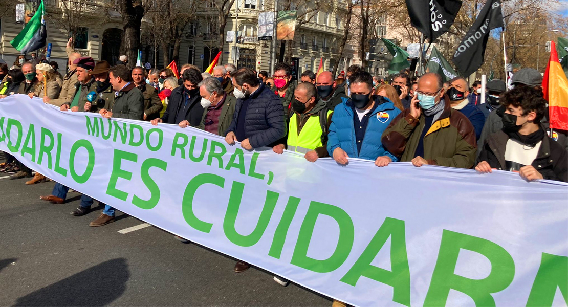 Gran manifestación en Madrid para protestar por la situación en el mundo rural