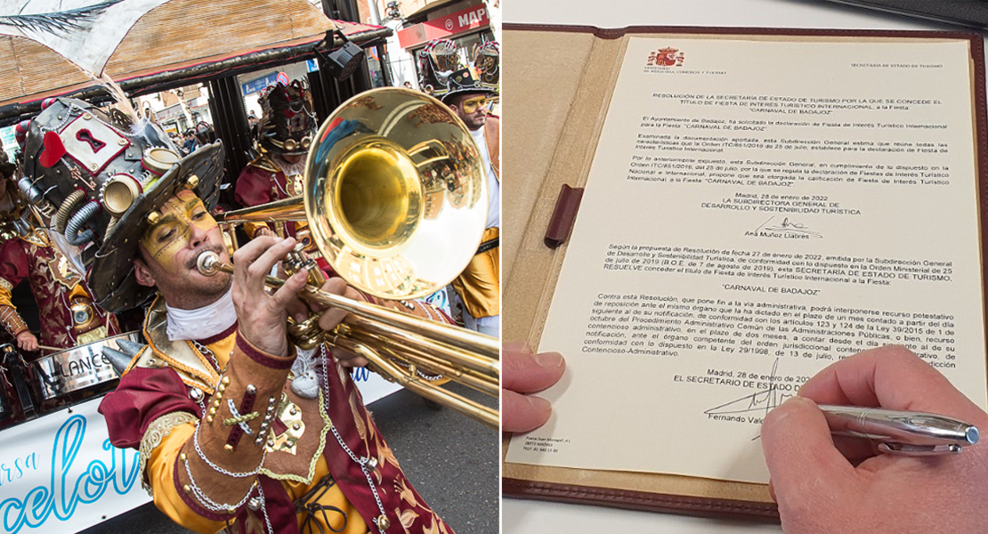 ¡Que suenen tambores! Firmada la declaración de Interés Turístico Internacional del Carnaval de Badajoz