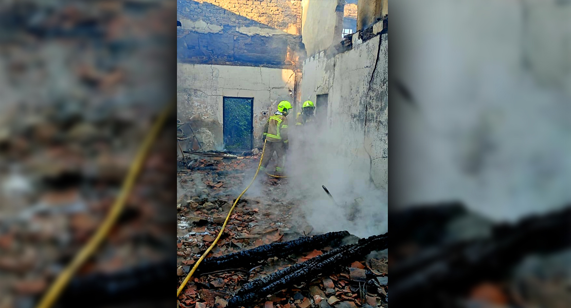 Incendio en una finca de la provincia de Cáceres