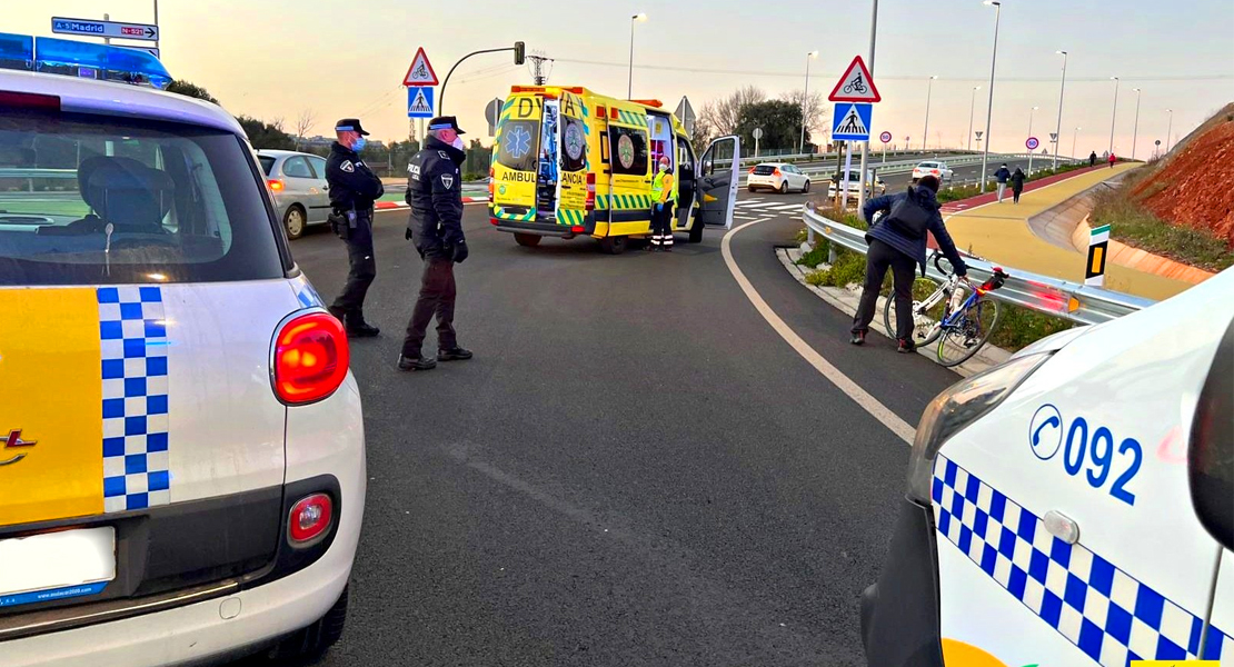 Hospitalizado tras un atropello en la Ronda Sur-Este de Cáceres