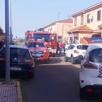 Incendio en una vivienda de la barriada de Llera de Badajoz