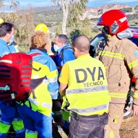 Rescatan a un ciclista tras accidentarse en la provincia de Cáceres