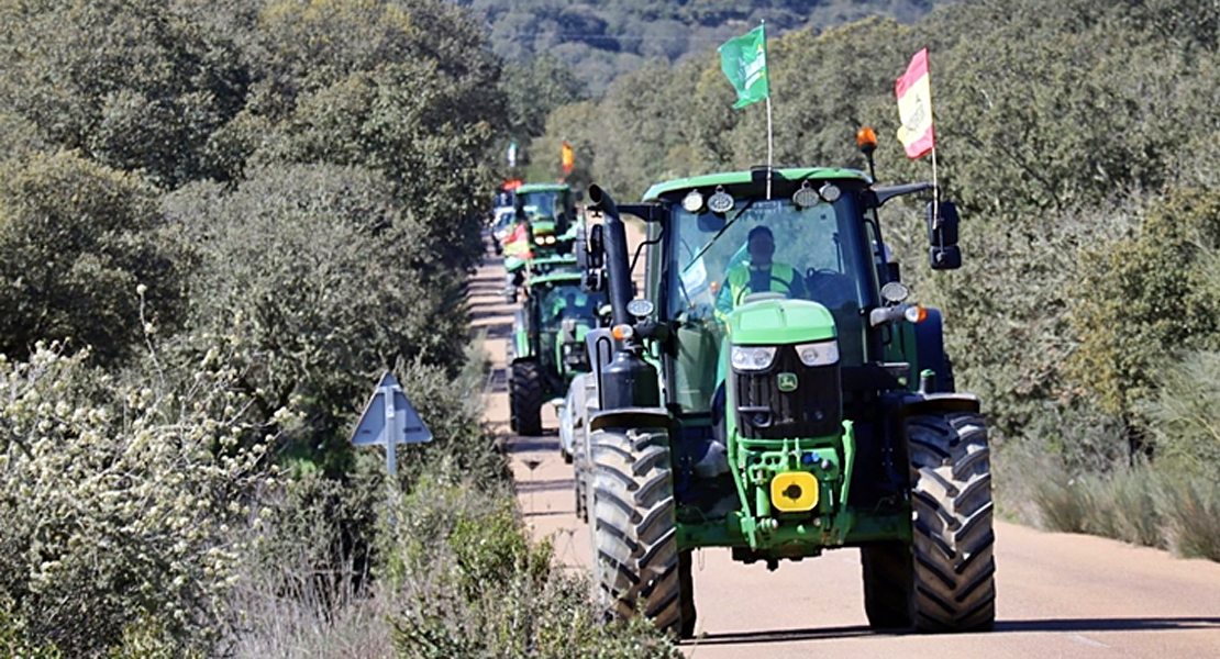 Cortes de carretera y tractoradas para febrero y marzo en Extremadura