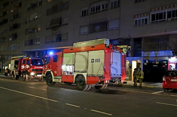 Incendio de vivienda en el centro de Badajoz