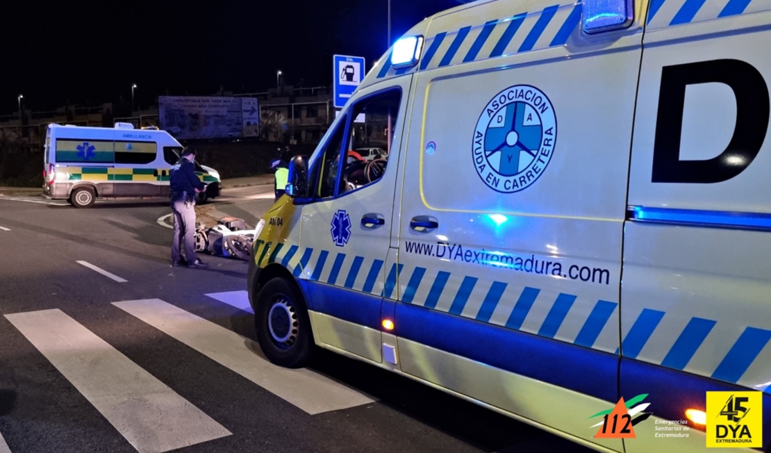 Trasladados hasta el Universitario tras un atropello en Cáceres