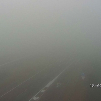 Aviso por la densa niebla en la autovía a su paso por Badajoz