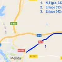 Adjudicado el contrato de obras para rehabilitar la N-5 (Trujillanos-Mérida) y en dos enlaces de la A-5