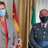 La delegada del Gobierno recibe al nuevo jefe de la Comandancia de la Guardia Civil en Cáceres
