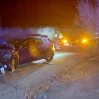 Colisión en el cruce de la carretera de Campo Maior (Badajoz)