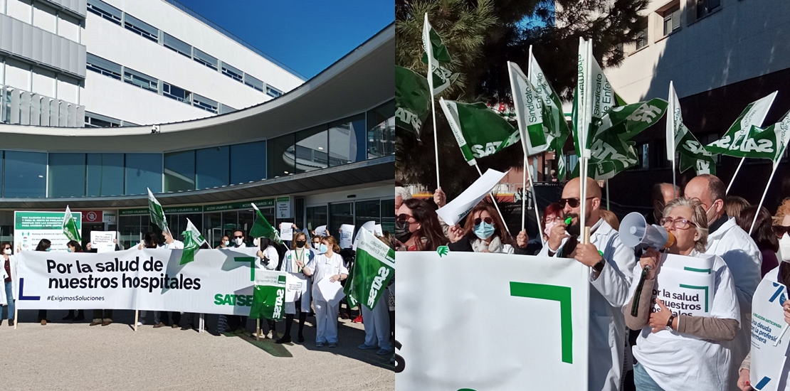 Enfermeras y fisioterapeutas protestan por la “extrema gravedad” de la salud de los hospitales extremeños