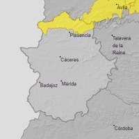 Extremadura mantiene activa la alerta por lluvias en el norte
