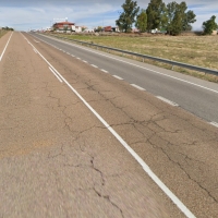 Obras de rehabilitación del firme de la carretera N-5 a su paso por Extremadura