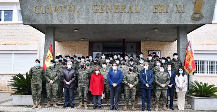 Vergeles agradece a la Brigada Extremadura XI su labor durante la pandemia