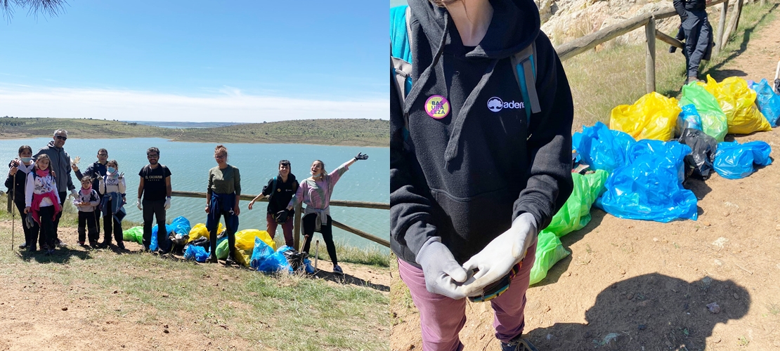 Recogen más de 50 kilogramos de basura en el embalse de Alange