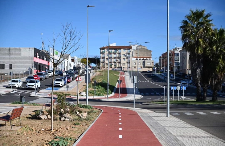 Nuevos carriles bicis en Badajoz desde el Cerro Gordo hasta la frontera