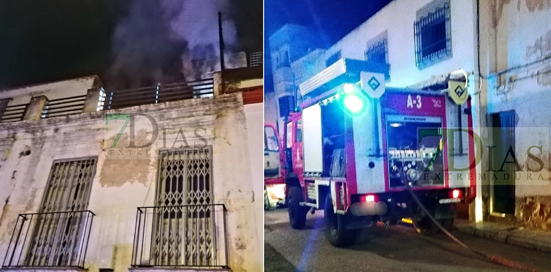Incendio de vivienda en el Casco Antiguo de Badajoz