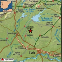 Terremoto en Extremadura cerca de Coria