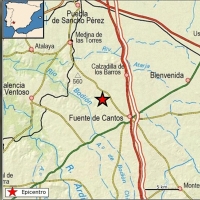 Terremoto de madrugada en el sur de la provincia de Badajoz