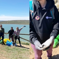 Recogen más de 50 kilogramos de basura en el embalse de Alange