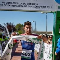 Carlos Cobos y Cristina Durán campeones de Extremadura de Duatlón