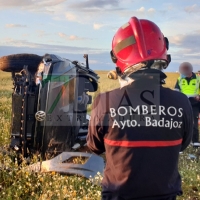 Accidente grave en la carretera de Badajoz a Valverde