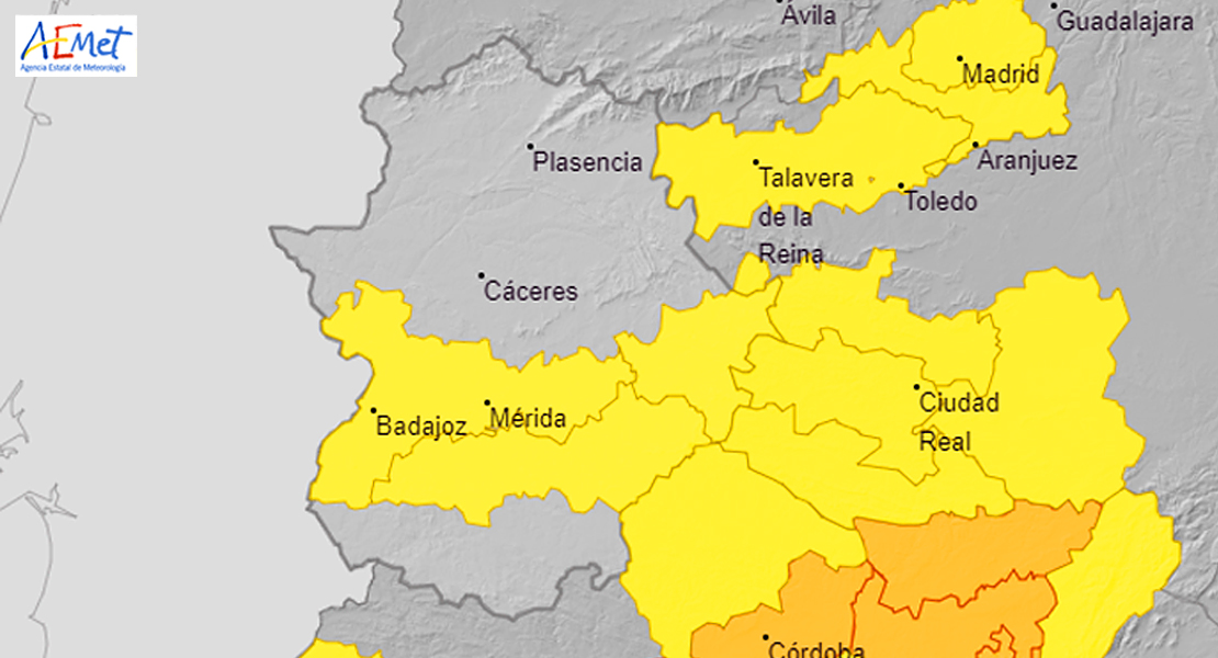 Avisos por altas temperaturas en Extremadura este viernes