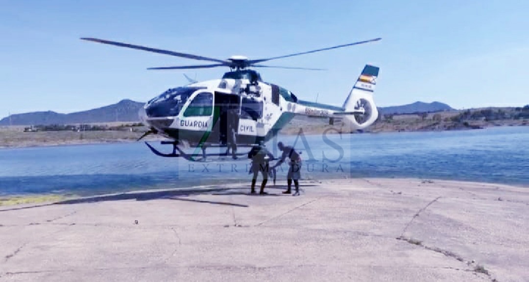 La Guardia Civil acaba sus labores en el embalse de Orellana (BA)