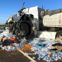 Un herido grave en el accidente de la A-66