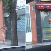 Las imágenes del hombre que recorrió Badajoz desnudo la pasada jornada