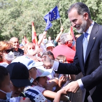 Felipe VI es recibido con gritos de “viva el Rey” en Yuste (CC)