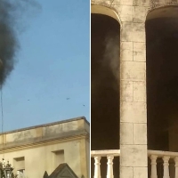 Incendio en el antiguo Palacio de los Condes de Ayala en Castuera (BA)
