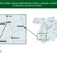 Adif realiza la supresión del bloqueo telefónico en dos líneas de Badajoz y Huelva