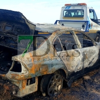 Incendian y abandonan un vehículo en la carretera de Campo Maior