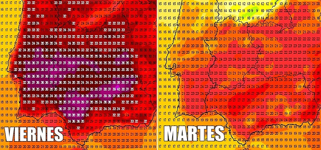 Las temperaturas bajarán entre 13 y 15 grados en Extremadura