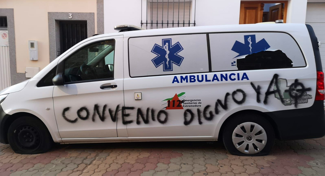 Varias localidades extremeñas quedan sin ambulancias por los actos vandálicos de esta madrugada