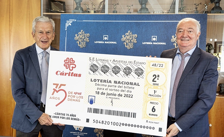 Loterías y Cáritas ayudan a más de 74.000 personas en situación de vulnerabilidad