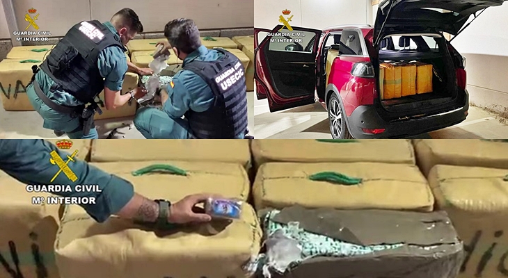 Interceptan un transporte de droga con 445 kilos de hachís en la A-66