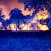 Incendio la pasada noche en el parque Tres Arroyos de Badajoz