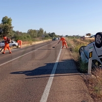 Una colisión deja heridos en la EX-110 cerca de Valdebótoa (BA)