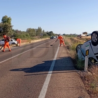 Una colisión deja heridos en la EX-110 cerca de Valdebótoa (BA)