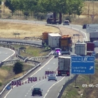 Cortan la A-5 por un accidente de tráfico
