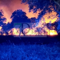 Incendio la pasada noche en el parque Tres Arroyos de Badajoz