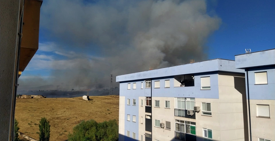 Imágenes del incendio Nivel 1 de Peligrosidad en Plasencia