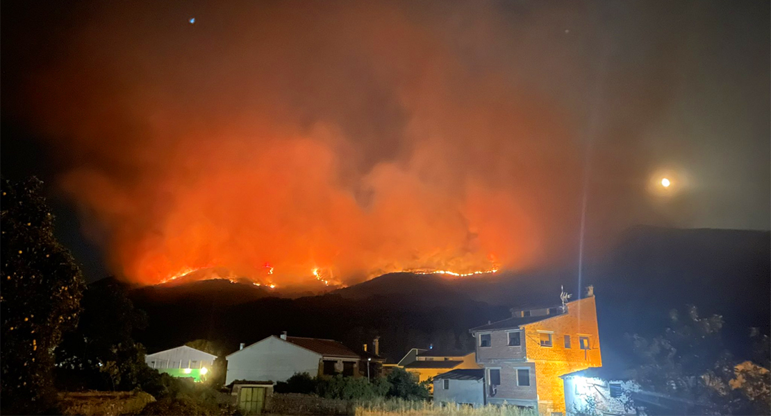 El incendio del Jerte se convierte en el más preocupante