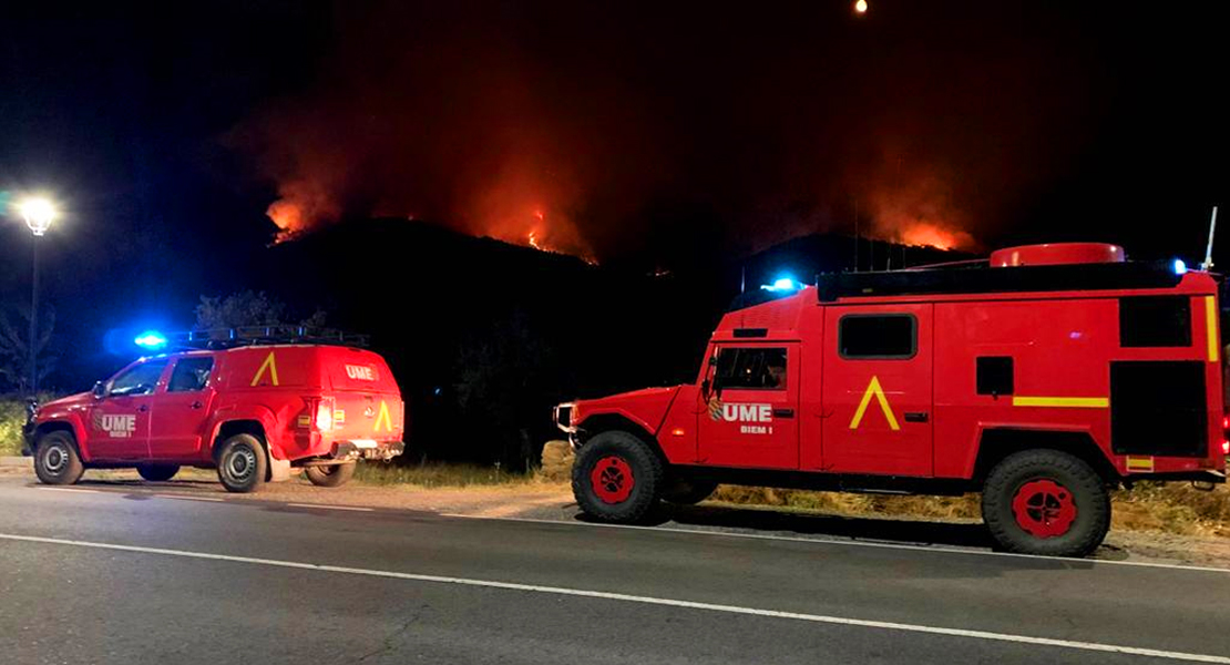 El incendio del Jerte ha sido intencionado y su evolución es incierta