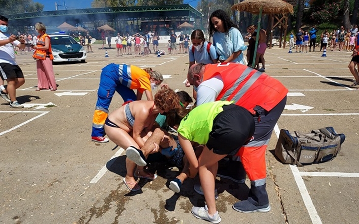 Accidente acuático: simulacro de emergencia en Orellana
