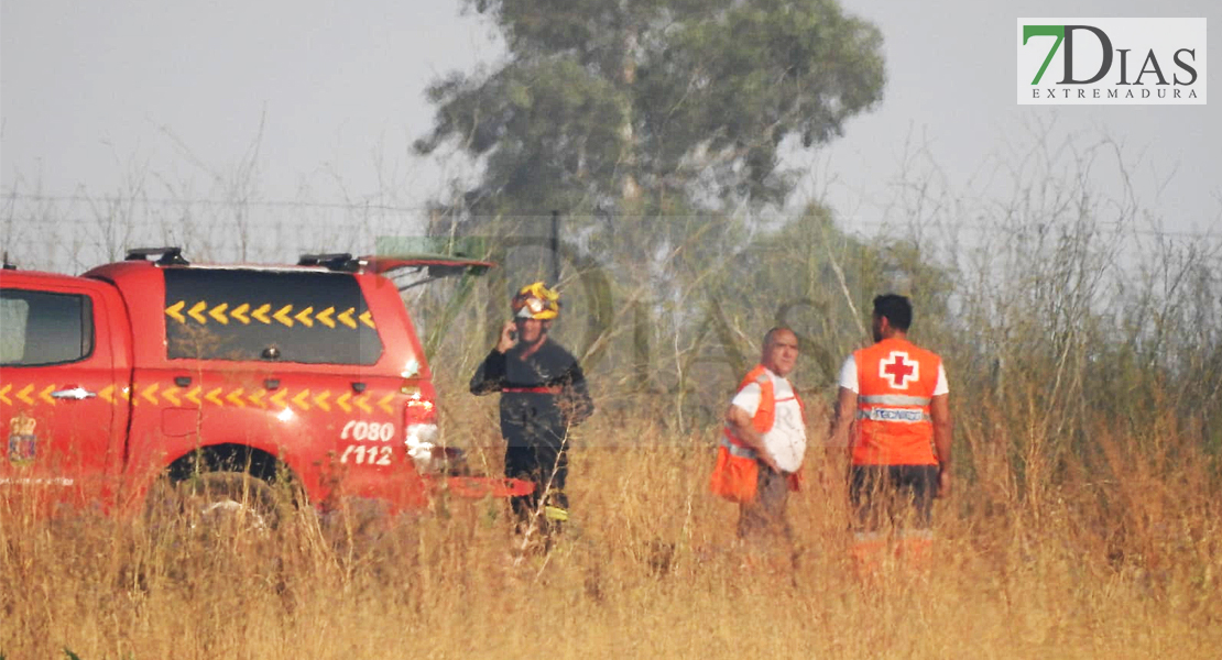 Segundo incendio de la tarde cerca de Badajoz: activan el nivel 1 de peligrosidad