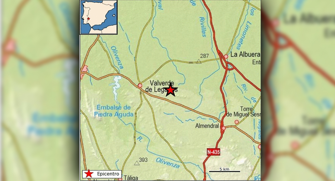 Detectado un terremoto en Valverde de Leganés (BA)